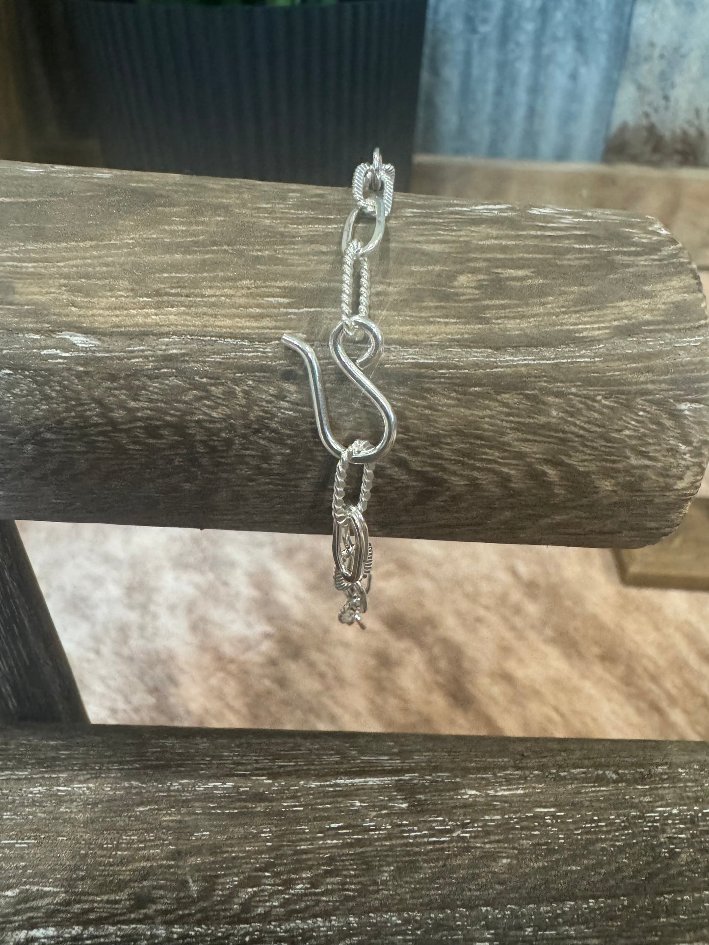 Sterling Silver Rope Link Bracelet