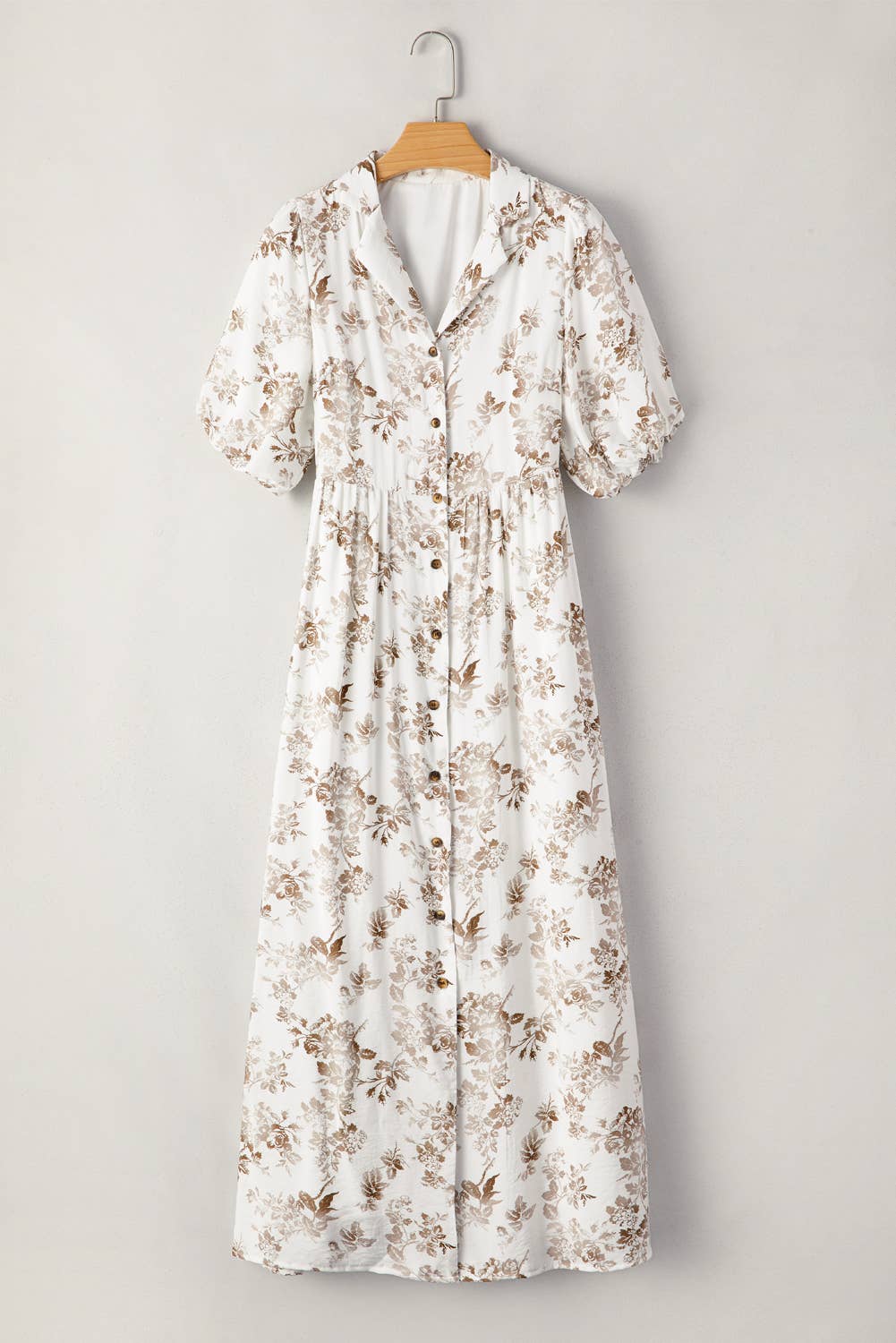 Floral Puff Sleeve Maxi Dress
