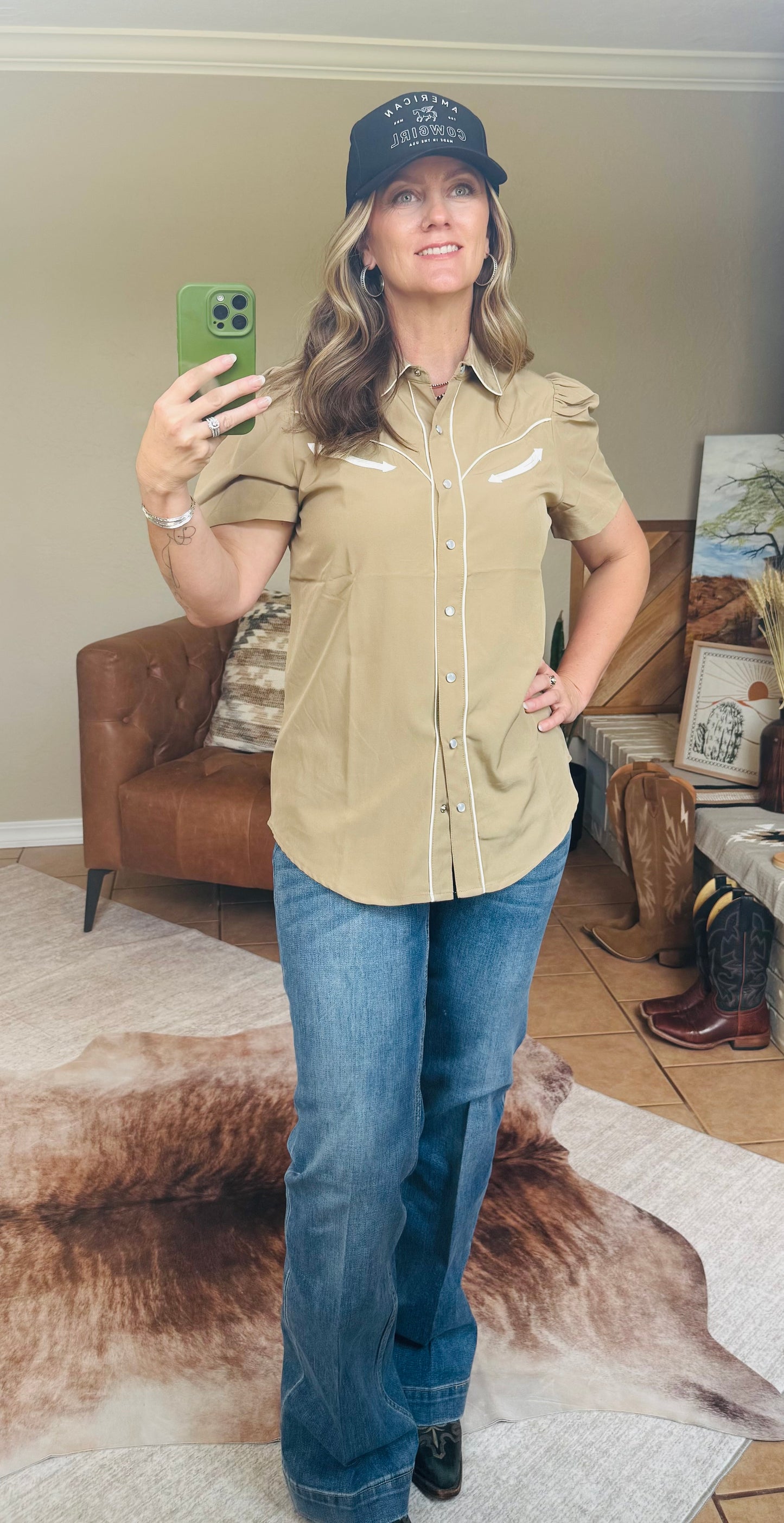 Western Yoke Pearl Snap Shirt