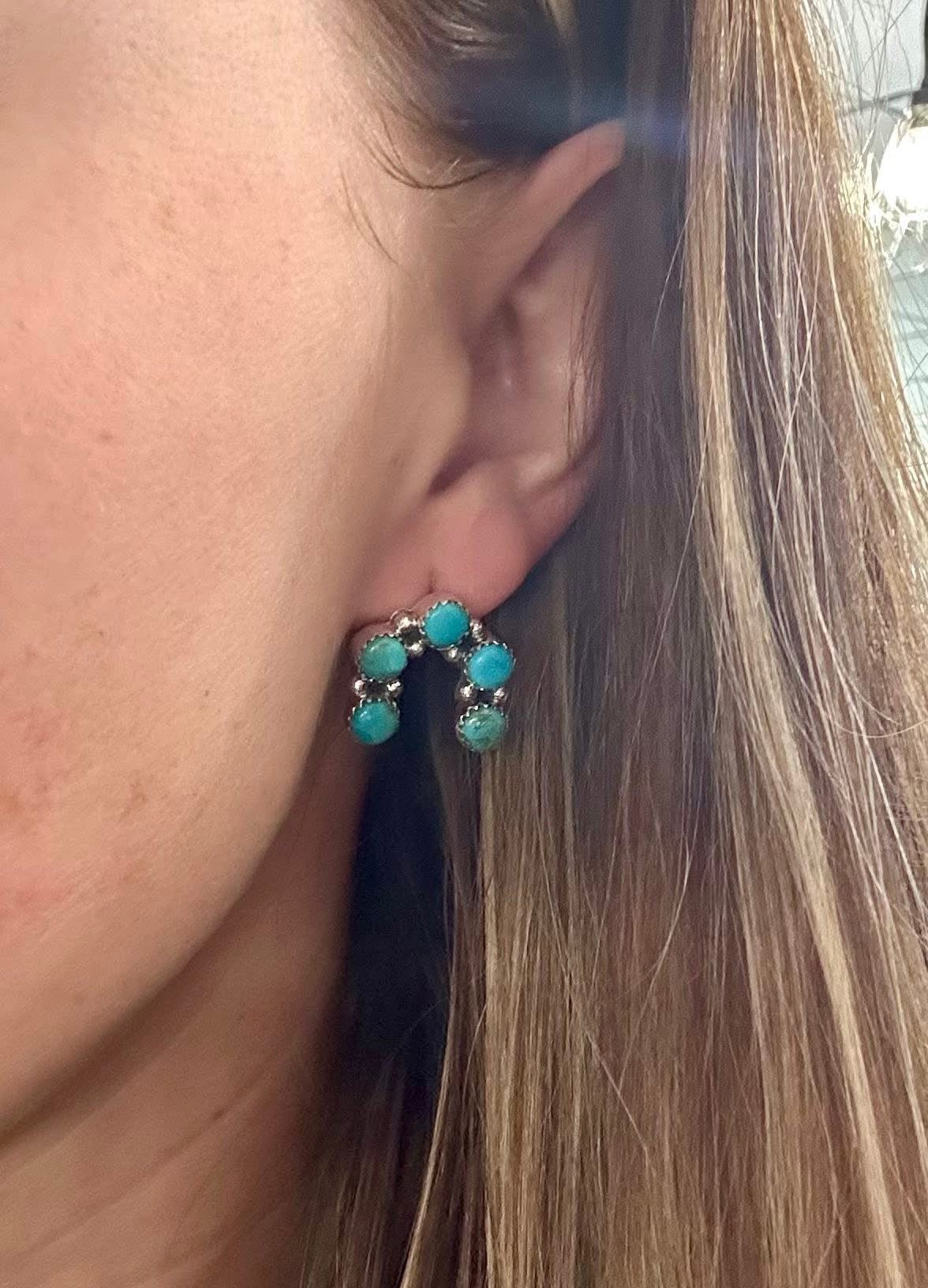 Naja Studs in Kingman Turquoise