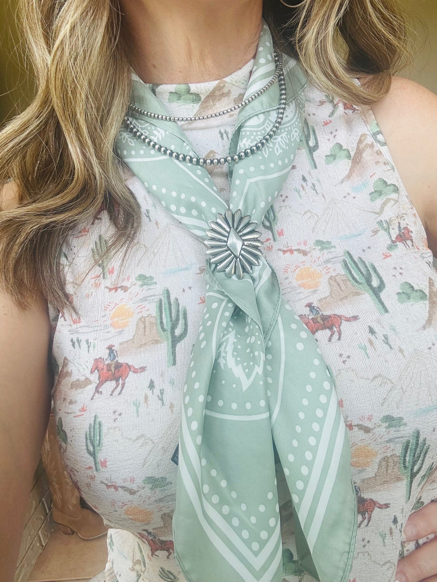 Buffalo Bandana Wild Rag/Light Green