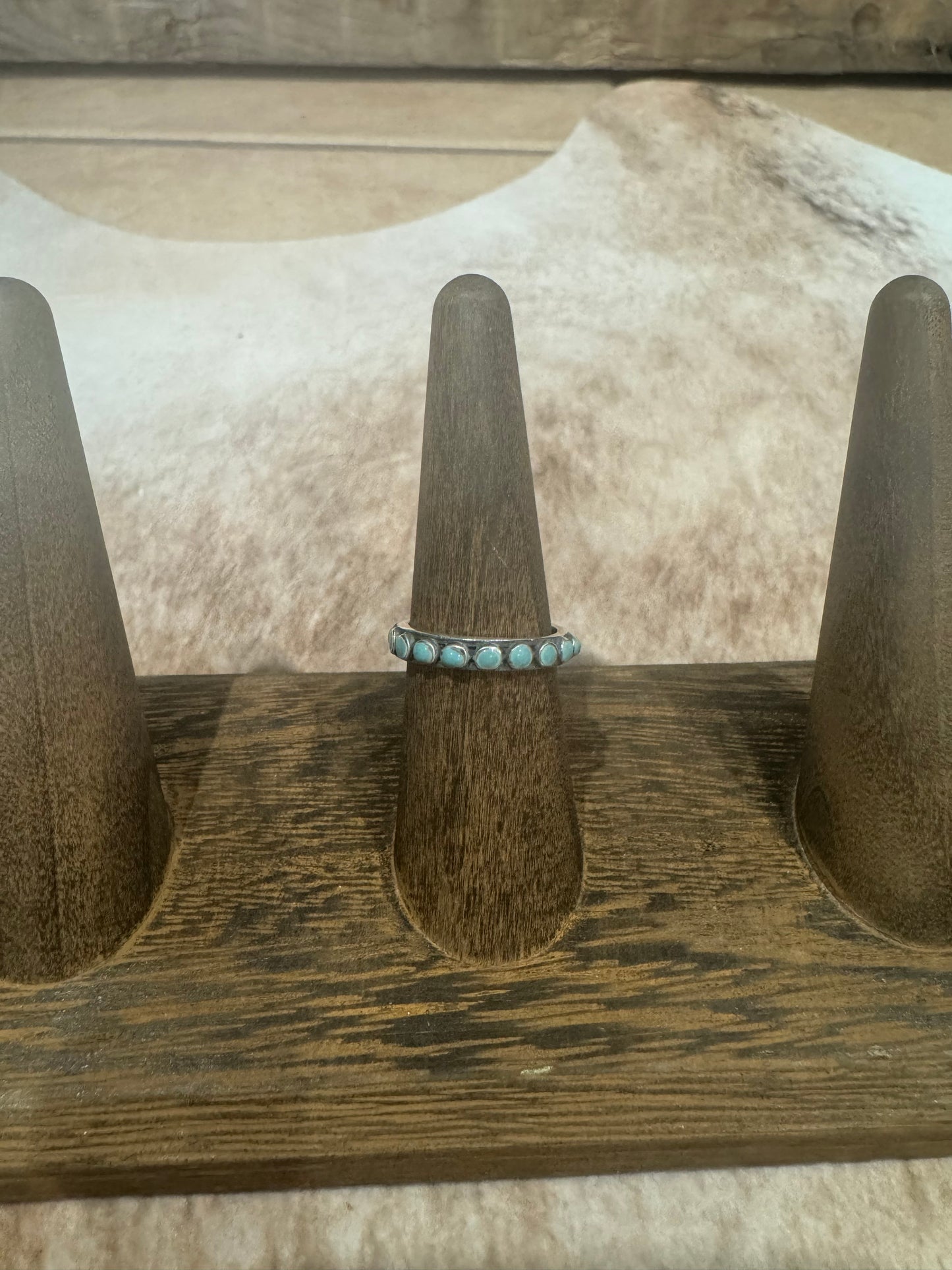 Turquoise Bezel Eternity Ring