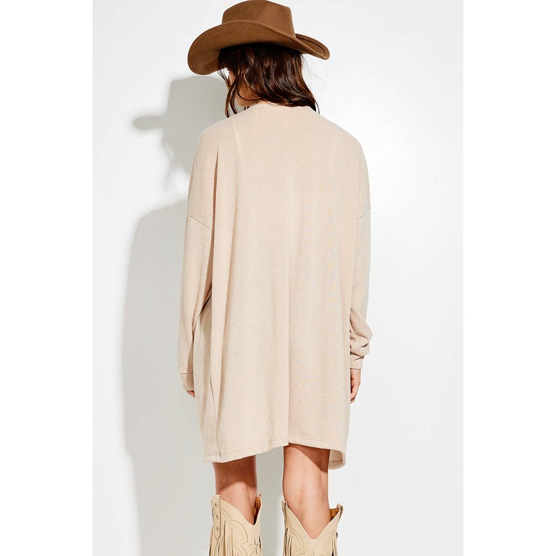 Desert Cactus Star Knit Cardigan in Khaki