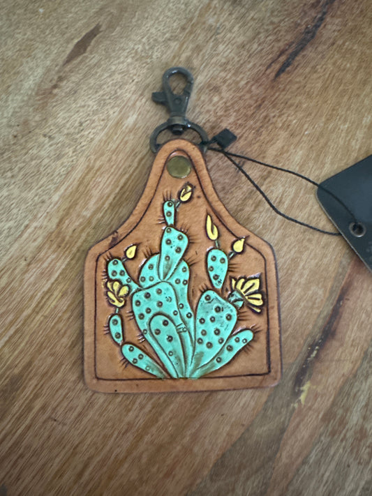 Hand Tooled Leather Key Ring