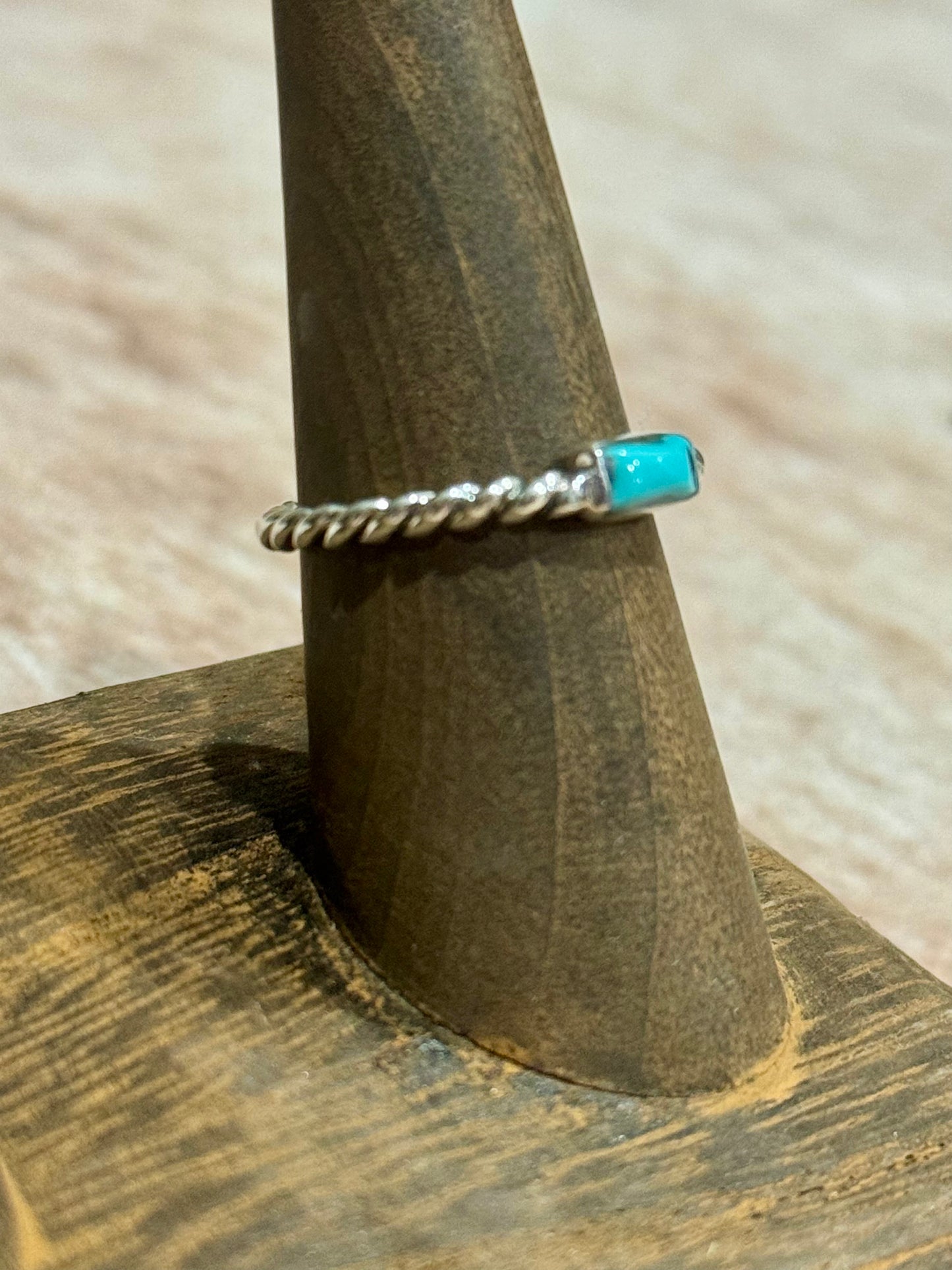 Mini Turquoise Twist Ring