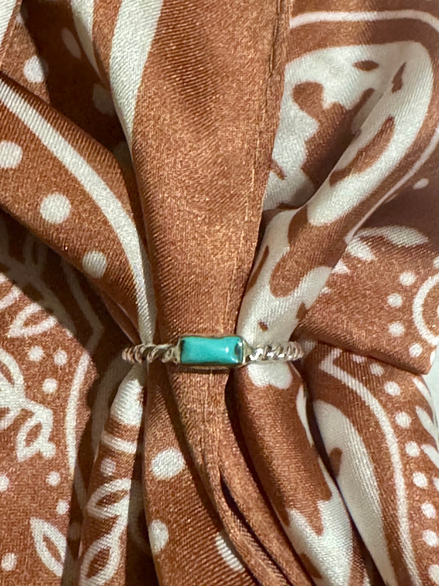 Mini Turquoise Twist Ring